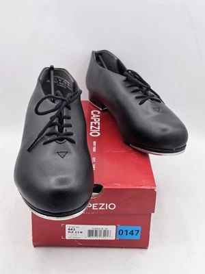 Capezio Tap Shoes Women’s Cadence Oxford Black Leather Lace Block Heels Sz 8.5 W - Image 1 of 4