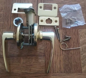 Westlock Door Handle,  Brass - Picture 1 of 5