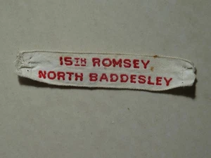 15th Romsey North Baddesley Scout Name Tape/Badge - Picture 1 of 2