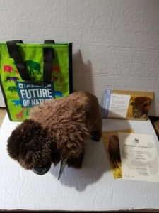 NEW World Wildlife Fund WWF Animal Adoption Bison Plush, Tote, and Certificate - Picture 1 of 11