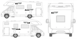 ADESIVI CAMPER CI RIVIERA 55 P - (APPLICABILI SU QUALSIASI CAMPER) - Imagen 1 de 1
