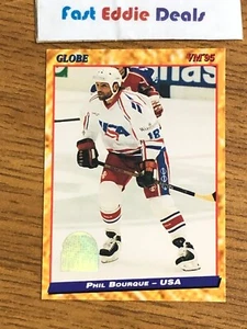 SEMIC SPORTS CARDS NHL HOCKEY 1995 PHIL BOURQUE GLOBE VM'95 TEAM USA CARD 126 - Bild 1 von 2