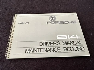 Porsche 914 1974 2,0 euros manual del dueño VW-Porsche reproducción libro de conducción y mantenimiento - Imagen 1 de 10