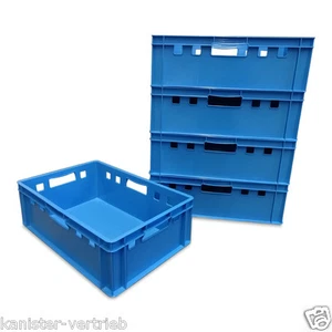 5 x Eurofleischkiste E2 Lagerkiste Metzgerkiste Box Behälter stapelbar blau - Bild 1 von 1