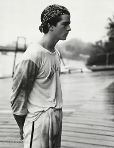 1985 Vintage BRUCE WEBER Handsome FRESHMAN Harvard Rowing Crew Photo Art 16X20 - Picture 1 of 1