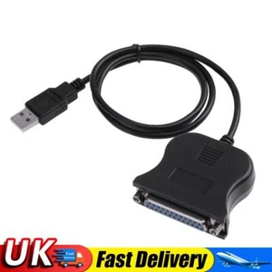 USB 2.0 Male to 25 Pin DB25 Female Parallel Port Printer Adaptor Cable Wire UK - Afbeelding 1 van 7