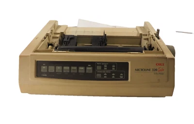 OKI MICROLINE 320 (GE7000A) Turbo 9 Pin Dot Matrix Printer FOR PARTS! - Image 1 of 4