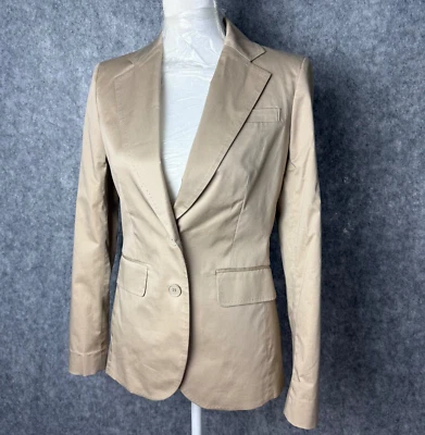 Chaqueta Blazer Jones New York Mujer’s 2 Beige A Medida Delgada Preppy Academia Nueva con Etiquetas Foto 1 de 4