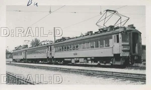 9E452 RP 1949 CSS&SB SOUTH SHORE RAILROAD CAR #8 & TRAIN GARY INDIANA - Picture 1 of 1
