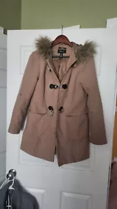 Style&Co “Strech” Coat women SM Faux Fur Collar Outerwear VGC - Picture 1 of 4