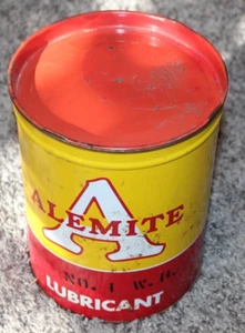 VINTAGE ALEMITE NO. 1 W.B LUBRICANT 5 POUND CAN (MOSTLY FULL) - Picture 1 of 7