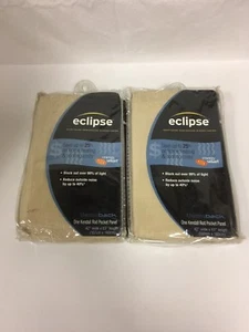 ECLIPSE THERMABACK ONE KENDALL ROD POCKET PANEL 42"W 63"L beige set of 2 - Picture 1 of 3