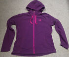 The North Face Full Zip Hoodie Sweatshirt Women's Large Purple W/ Pink Accents