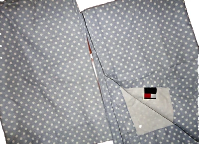 PAINÉIS DE JANELA SEM FORRO PONTOS CAMBRAIA AZUL BRANCO TOMMY Hilfiger 50 x 83 - Imagem 1 de 4