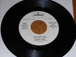 45RPM. LESLEY GORE. SUMMER SYMPHONY / 98.6 LAZY DAY. VG++ PROMO. - Picture 1 of 2