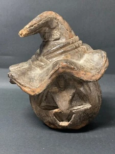 CARVED WOOD PUMPKIN GHOST PAPERMACHE MOLD - Picture 1 of 6