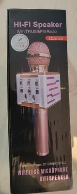 Hi Fi Wireless Microphone HIFI Speaker DS868 BLUE With TF/USB/FM Radio  - Image 1 of 4