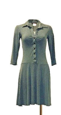 Teeze Me Women’s Size S Blue & Black Printed Dress - Imagem 1 de 4