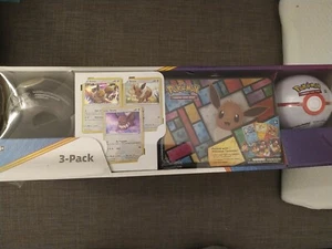 Eevee Treasure Chest -Costco Pokemon Collector 3-Pack + 2 Poke Ball Tins Sealed! - Picture 1 of 1