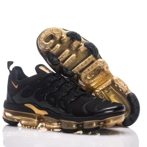 Nike Air Max Vapormax Plus TN Black Gold Men's Athletic shoes Free Shipping - Picture 1 of 7