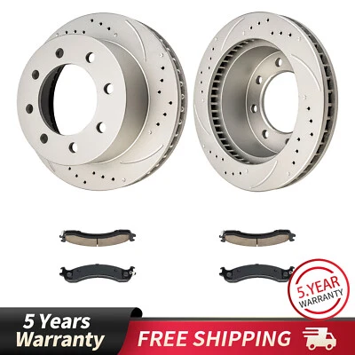 Kit de rotores de freno de disco delanteros y pastillas de cerámica para Dodge Ram 2500 3500 2000-2002 Foto 1 de 4