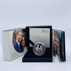 Royal Mint 2018 Silver Proof Royal Wedding £5 Five Pounds Prince Harry & Meghan - Picture 1 of 3