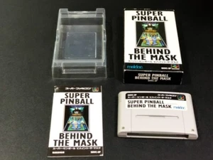 Super Pinball Behind the Mask Manual Nintendo Super Famicom SNES Boxed Tested - Picture 1 of 9