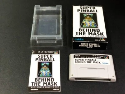 Super Pinball Behind the Mask Manual Nintendo Super Famicom SNES Boxed Tested - Image 1 of 4