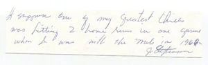 John Stephenson Signed Cut Card Autograph MLB Baseball Roger Harris Collection - Picture 1 of 2