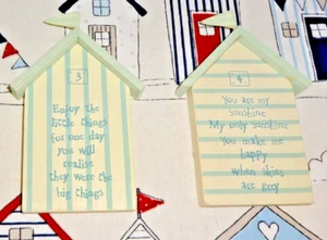 JUEGO DE DOS ACCESORIOS PLACA CUADRO BAÑO CABAÑA PLAYA / GUARDERÍA - Imagen 1 de 4