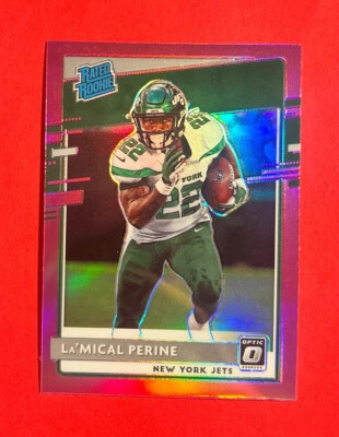 La'Mical Perine ~ 2020 Panini Donruss ~ Optic Preview Pink Prizm ~ Rated Rookie - Image 1 of 2