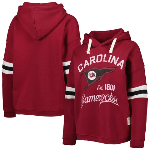 Women's Pressbox Garnet South Carolina Gamecocks Super Pennant Pullover Hoodie Cover