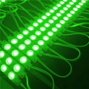 100X LED Module - grün - Werbebeleuchtung Schaukästen Injektion Werbung 12V - Bild 1 von 3