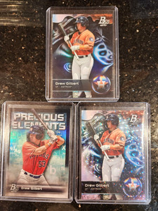 2023 Bowman Platinum Drew Gilbert Rookie SP Ice Foil Precious Houston Astros