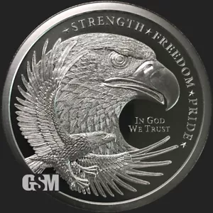 2 oz Double Eagle Flag of Strength Freedom Pride .999 silver **FREE SHIPPING*** - Picture 1 of 3