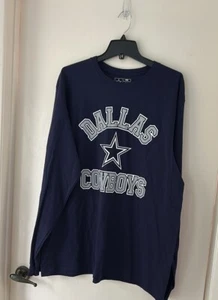 Dallas Cowboys Authentic Shirt Men XL Blue Long Sleeve Logo NFL Football Fan - Picture 1 of 4