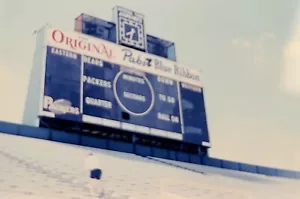 Lambeau Field Scoreboard 20. August 1971 35mm Slide Packers Pabst PBR - Bild 1 von 3