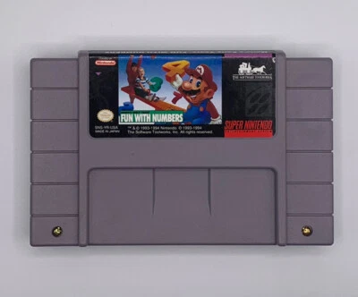 Mario’s Early Years Fun With Numbers 1993 SNES Cartridge Only **Free CAD Ship! - Image 1 of 2