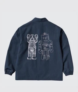 KAWS + WARHOL x UNIQLO UT Colección Coach Chaqueta AZUL MARINO NUEVO Japón 2024 XL - Imagen 1 de 11
