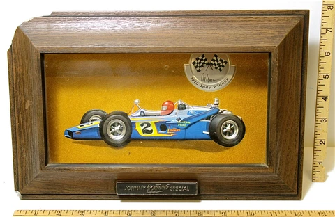 Vintage Johnny Lightning Special 1970 Indy Winner Al Unser Display Plaque Ford Cover