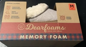 Women’s Slippers M 7-8 Memory Foam Slippers Quilted Pattern and Faux Fur New - Picture 1 of 4