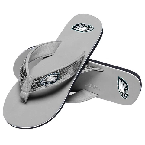 Philadelphia Eagles NFL Women's Sequin Flip Flops Size Small (5/6) - NWT Cover