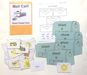 Centro de Alfabetización Hecho por Maestros Recursos de Aprendizaje Juego Identificación Vocales Cortas - Imagen 1 de 2