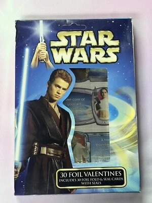 Vintage Star Wars Foil Valentines Day 10 Designs 30 Cards 2002 New - Image 1 of 4