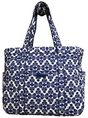 VERA BRADLEY~Get Carried Away Large Tote Bag~Carry On~COBALT TILE~RARE~NWT! - Image 1 of 4