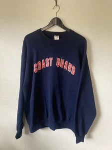 M.J Soffe Coast Guard Sweatshirt Mens L Navy Blue USA Pullover Military - Picture 1 of 7