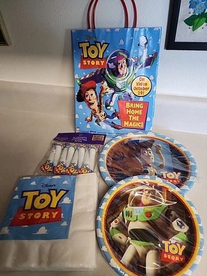 Toy Story Birthday Party Supplies Multi-color 5pc Lot 1995 Party Express NOS - Image 1 of 4
