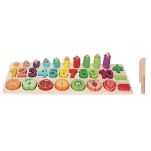 Counting Shape Stacker Improve Cognitive Ability Smoother Edge Bright Colors HLF - Picture 1 of 12