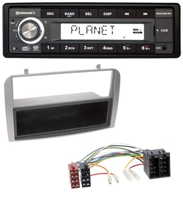 Continental USB 1DIN AUX DAB MP3 Autoradio für Alfa Romeo 147 GT silber Ablagefa - Bild 1 von 4