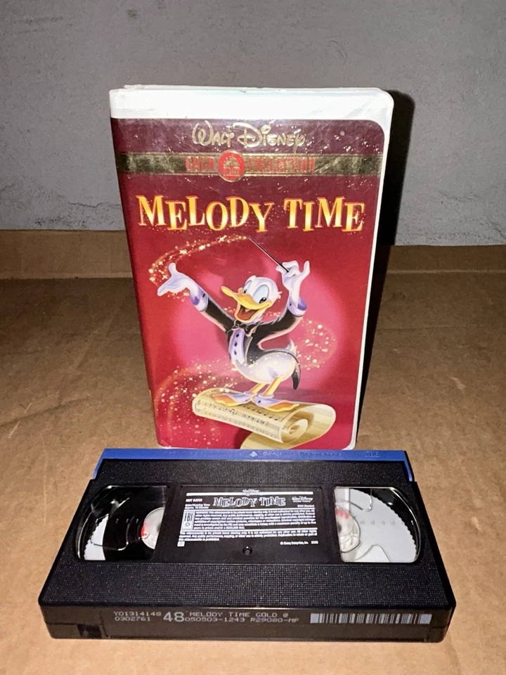 Disney’s Melody Time Original 1948 VHS In Clamshell 2000 Release Gold Collection - Image 1 of 4